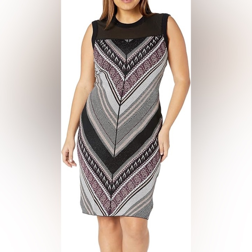 RACHEL Rachel Roy Women's Plus Size Lurex Chevron